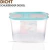 Vorratsdosen mit Deckel 1,4 Liter ( 4er Pack / Türkis ), Luftdicht Schüttdose BPA frei, Vorratsbehälter Set - Frischhaltedosen Klappdeckel Bild 4