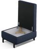 Micadoni Hocker Gloria 1-Sitzer Strukturierter Stoff Blau Bild 2