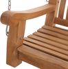 Schaukelbank MUVER - Holz Teak 200x70x62 cm | Hängebank Gartenschaukel Zum Aufhängen Veranda-Schaukel Bild 3