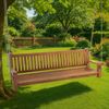 Schaukelbank MUVER - Holz Teak 200x70x62 cm | Hängebank Gartenschaukel Zum Aufhängen Veranda-Schaukel Bild 2