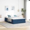vidaXL Ottoman-Bett mit Matratze Blau 140x190 cm Stoff 3311112 Bild 3