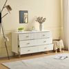 Sideboard 120 x 40 x 75 cm aus MDF in Weiß mit 6 Schubladen, Stahlbeine & goldfarbene Griffe Bild 4