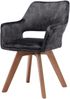 byLIVING Esszimmerstuhl 2er Set KLARA / Vintage-Samt anthrazit / Gestell Massivholz / Sitzschale 360° drehbar / Esszimmerstuhl / Küchenstuhl / B 52, H 89, T 63,5 cm Bild 2