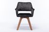 byLIVING Esszimmerstuhl 2er Set KLARA / Vintage-Samt anthrazit / Gestell Massivholz / Sitzschale 360° drehbar / Esszimmerstuhl / Küchenstuhl / B 52, H 89, T 63,5 cm Bild 5