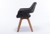byLIVING Esszimmerstuhl 2er Set KLARA / Vintage-Samt anthrazit / Gestell Massivholz / Sitzschale 360° drehbar / Esszimmerstuhl / Küchenstuhl / B 52, H 89, T 63,5 cm Bild 4