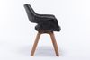 byLIVING Esszimmerstuhl 2er Set KLARA / Vintage-Samt anthrazit / Gestell Massivholz / Sitzschale 360° drehbar / Esszimmerstuhl / Küchenstuhl / B 52, H 89, T 63,5 cm Bild 3