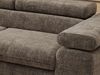 MKS Möbel 'Pablo L-Form' Ecksofa mit Schlaffunktion, verstellbare Kopfstützen, Braun, Schenille grob, Visco Topper, Links Bild 5