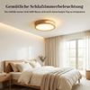 BlingBin LED Deckenleuchte 25/30 W, Warmweiß, 3000 K, Holzoptik, Deckenlampe für Innenbereich, 3600LM, LED fest integriert, Warmweiß, Naturholz Ceiling Light Für Wohnzimmer, Küche, Schlafzimmer Bild 2