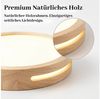BlingBin LED Deckenleuchte 25/30 W, Warmweiß, 3000 K, Holzoptik, Deckenlampe für Innenbereich, 3600LM, LED fest integriert, Warmweiß, Naturholz Ceiling Light Für Wohnzimmer, Küche, Schlafzimmer Bild 3
