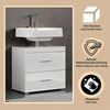 trendteam smart living – Amanda – Waschbeckenunterschrank – Weiß/Weiß Hochglanz – 2 Schubladen mit Vollauszug - (BxHxT) 60 x 56 x 34 cm - Kratzfest & pflegeleicht Bild 4