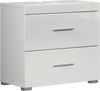 trendteam smart living – Amanda – Waschbeckenunterschrank – Weiß/Weiß Hochglanz – 2 Schubladen mit Vollauszug - (BxHxT) 60 x 56 x 34 cm - Kratzfest & pflegeleicht Bild 2