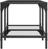 vidaXL Couchtisch mit Glasplatte Transparent 78,5x40x40 cm Stahl 845976 Bild 5