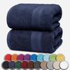 NatureMark Saunatuch Frottier Saunatücher 80x200cm, 100% Baumwolle (2-St), Premium Qualität SAUNATUCH Sauna-Handtuch, 80x200cm, Navy blau Bild 5
