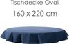 heimtexland Â® Outdoor Tischdecke Gartentischdecke wasserfest wetterbestÃ¤ndig rutschfest waschbar Outdoortischdecke Weichschaum Garten Balkon Camping Party Tischdeko Typ883 dunkelblau 160x220 cm oval Bild 4