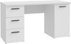 FORTE NET307 Schreibtisch, Engineered Wood, weiß, 138,2 x 75,3 x 60 Bild 3