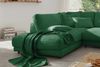 KAWOLA Sofa MADELINE Ecksofa Cord smaragd Recamiere links 86 x 224 x 325 cm Bild 4