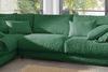KAWOLA Sofa MADELINE Ecksofa Cord smaragd Recamiere links 86 x 224 x 325 cm Bild 5