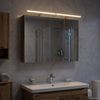 vidaXL Badezimmerspiegelschrank mit Regal Altholz 100 x 14,5 x 70 cm 889133 Bild 4