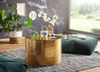 Couchtisch Aluminium Gold Rund Orientalisch Hammerschlag Design Modern 61x40,5x61cm Bild 5