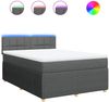 vidaXL Boxspringbett mit Matratze Dunkelgrau 140x190 cm Stoff 3289752 Bild 2