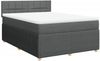 vidaXL Boxspringbett mit Matratze Dunkelgrau 140x190 cm Stoff 3289752 Bild 3