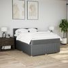 vidaXL Boxspringbett mit Matratze Dunkelgrau 140x190 cm Stoff 3289752 Bild 4