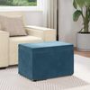vidaXL Hocker Blau 61 x 41 x 40 cm Samt und Engineering Holz 876764 Bild 3