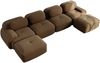 Modulares U-Sofa ohne Montage,atmungsaktiver Cordstoff 32D hochelastische Polsterung extra-breite Armlehnen haustierfreundlich und ergonomisch für Wohnzimmer und Schlafzimmer,Cordstoff,Braun, Bild 5