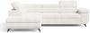 GRAINGOLD Ecksofa L-Form Argon L, Couch mit Wellenfeder, mit Schlaffunktion und Bettkasten, Cord-Stoff, Creme, Links Bild 2