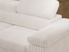 GRAINGOLD Ecksofa L-Form Argon L, Couch mit Wellenfeder, mit Schlaffunktion und Bettkasten, Cord-Stoff, Creme, Links Bild 5