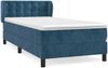 vidaXL Boxspringbett mit Matratze Dunkelblau 90x190 cm Samt 3127707 Bild 2