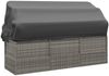 vidaXL Outdoor-Loungebett mit Dach und Kissen Grau Poly Rattan 319568 Bild 5