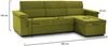 Dmora Sofa mit Halbinsel Cintano, Ecksofa für Wohnzimmer, gepolstert, abnehmbarer Bezug, 100 % Made in Italy-Qualität, 285x160 h100 cm, Grün Bild 3