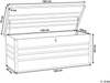 Aufbewahrungsbox CEBROSA Metall 165 cm 70 cm Graphitgrau Bild 2