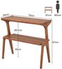 Tribesigns Beistelltisch 2-tier Sofatisch mit Massivholzbeinen, Beistelltisch mit Ablagefläche (1 x Beistelltisch - 1 x Zubehörpaket - 1 x Anleitung), schlanker Sofa-Beistelltisch mit Massivholzbeinen Bauernhaus Bild 3