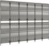 vidaXL Paravent 6-tlg. Grau Poly Rattan 365402 Bild 4