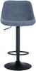 CLP 2er Set Barhocker Loft mit Rückenlehne und 360 drehbar,blau Stoff Bild 3