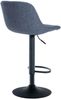 CLP 2er Set Barhocker Loft mit Rückenlehne und 360 drehbar,blau Stoff Bild 5