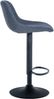 CLP 2er Set Barhocker Loft mit Rückenlehne und 360 drehbar,blau Stoff Bild 4