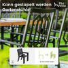 PHI VILLA Gartenstuhl (Draussen Terrasse Gartenstühle Stapelbare Stühle für Esszimmer-Set 2 Pack), Metall Bild 2