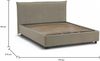 Dmora Ambassador Doppelbett, Bettkasten mit Stoffbezug, 100 % Made in Italy, Öffnung vorne, geeignet für Matratze 160 x 200 cm, Taupe Bild 3