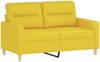vidaXL 3-tlg. Sofagarnitur mit Kissen Hellgelb Stoff 3201581 Bild 3