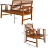 Casaria Lounge Atlas Auflagen Akazienholz aus FSC®-zertifizierter nachhaltiger Waldwirtschaft Sitzgruppe Bank Tisch Gartenmöbel Sitzgarnitur Set Anthrazit Bild 3