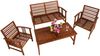 Casaria Lounge Atlas Auflagen Akazienholz aus FSC®-zertifizierter nachhaltiger Waldwirtschaft Sitzgruppe Bank Tisch Gartenmöbel Sitzgarnitur Set Anthrazit Bild 5