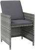vidaXL 4-tlg. Gartenstuhl und Hocker Set Poly Rattan Grau 316753 Bild 4