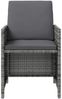 vidaXL 4-tlg. Gartenstuhl und Hocker Set Poly Rattan Grau 316753 Bild 5