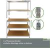 4er Set XXL Schwerlastregal 180x120x60 cm 875 kg Traglast Lagerregal Werkstattregal Weitspannregal Bild 2