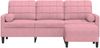 vidaXL 3-Sitzer-Sofa mit Hocker Rosa 180 cm Samt 3278270 Bild 3