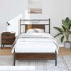 vidaXL Bettgestell ohne Matratze Braun Eiche 90x190 cm Holzwerkstoff 4106990 Bild 5
