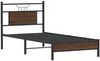 vidaXL Bettgestell ohne Matratze Braun Eiche 90x190 cm Holzwerkstoff 4106990 Bild 3